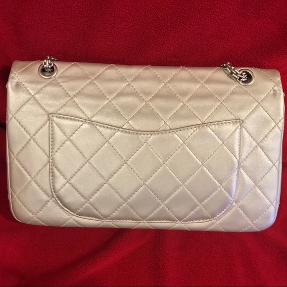Chanel Reissue Jumbo Metallic Silver Bag - Picture 2 of 8